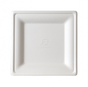 Medium Square Molded Fiber  Plate - 8"