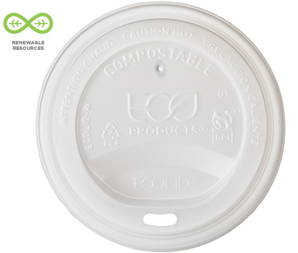 EcoLid® Renewable & Compostable Hot Cup Lid