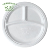 	Vanguard™ Renewable & Compostable Sugarcane Plates - 10in 3-Compartment 