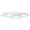 WorldView™ 9 x 9in 3-Cmpt Take-Out Container Lid 